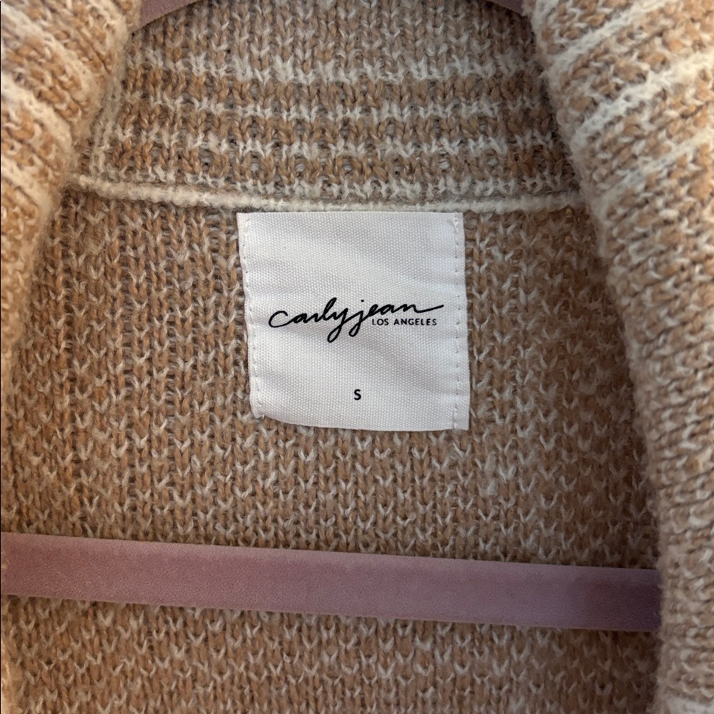 Carly Jean Los Angeles Cotton Sweater Duster Trench - Picture 2 of 5